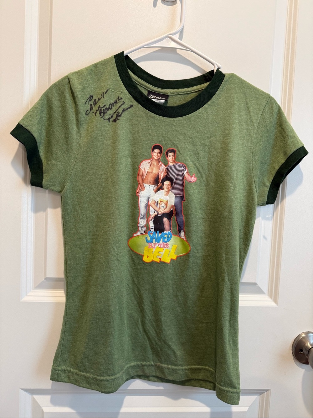 Saved by the Bell Ripple Junction Tee Signed “Mr. Belding” Dennis Haskins Large